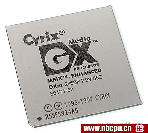 Cyrix MediaGX GXm-266BP 2.9V 85C